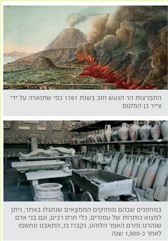 התפרצות הר הגעש וזוב בשנת 1761 כפי שתוארה על ידי צייר בן המקום